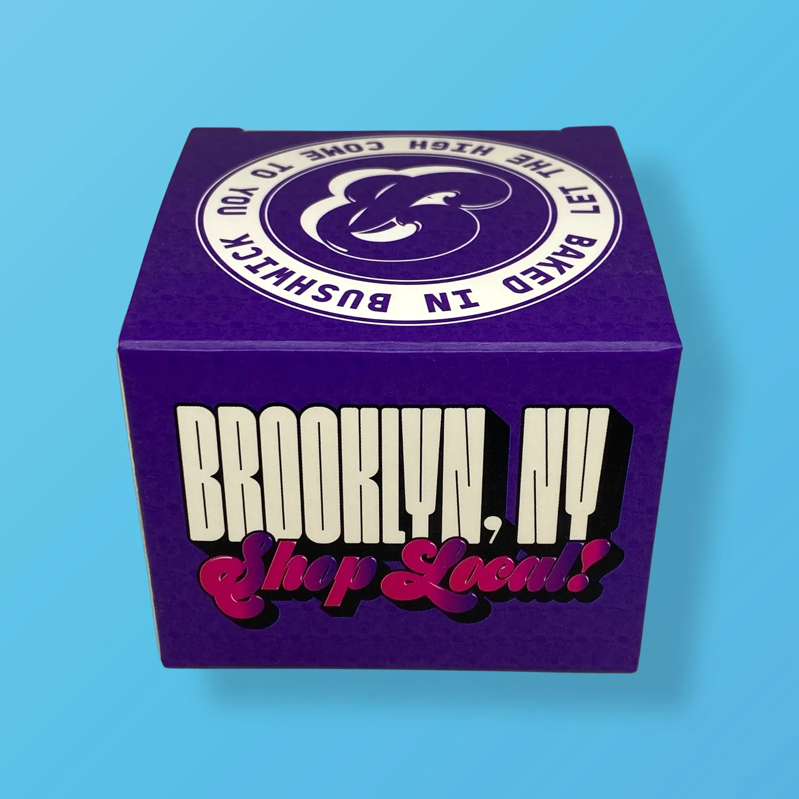 Baked in Bushwick Purple Aluminum Grinder – 63mm 4-piece with Keif Catcher and mesh screen compartment.