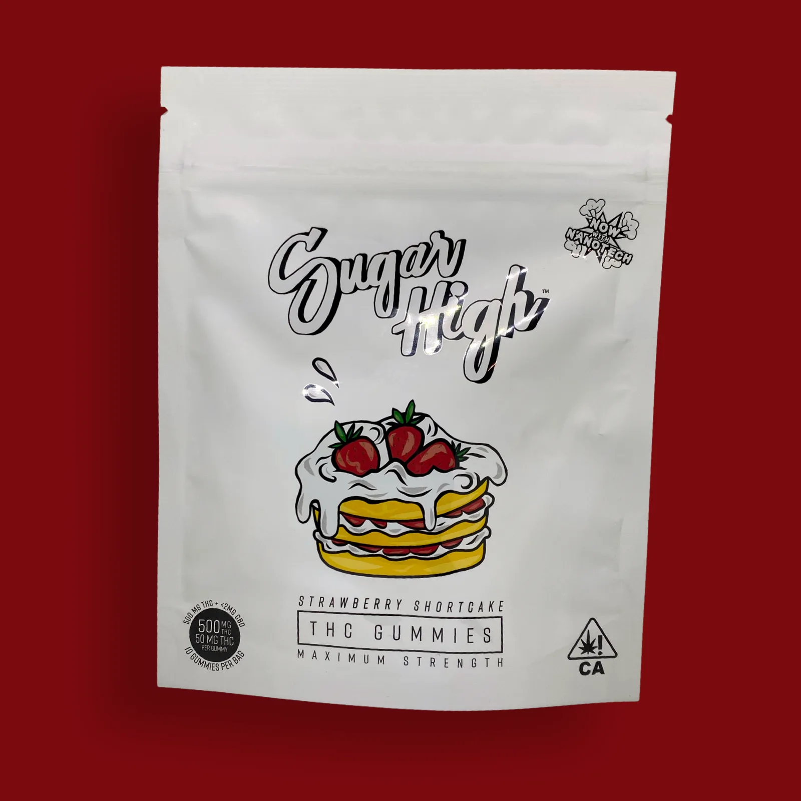 Sugar High Strawberry Shortcake cannabis-infused edible packaging