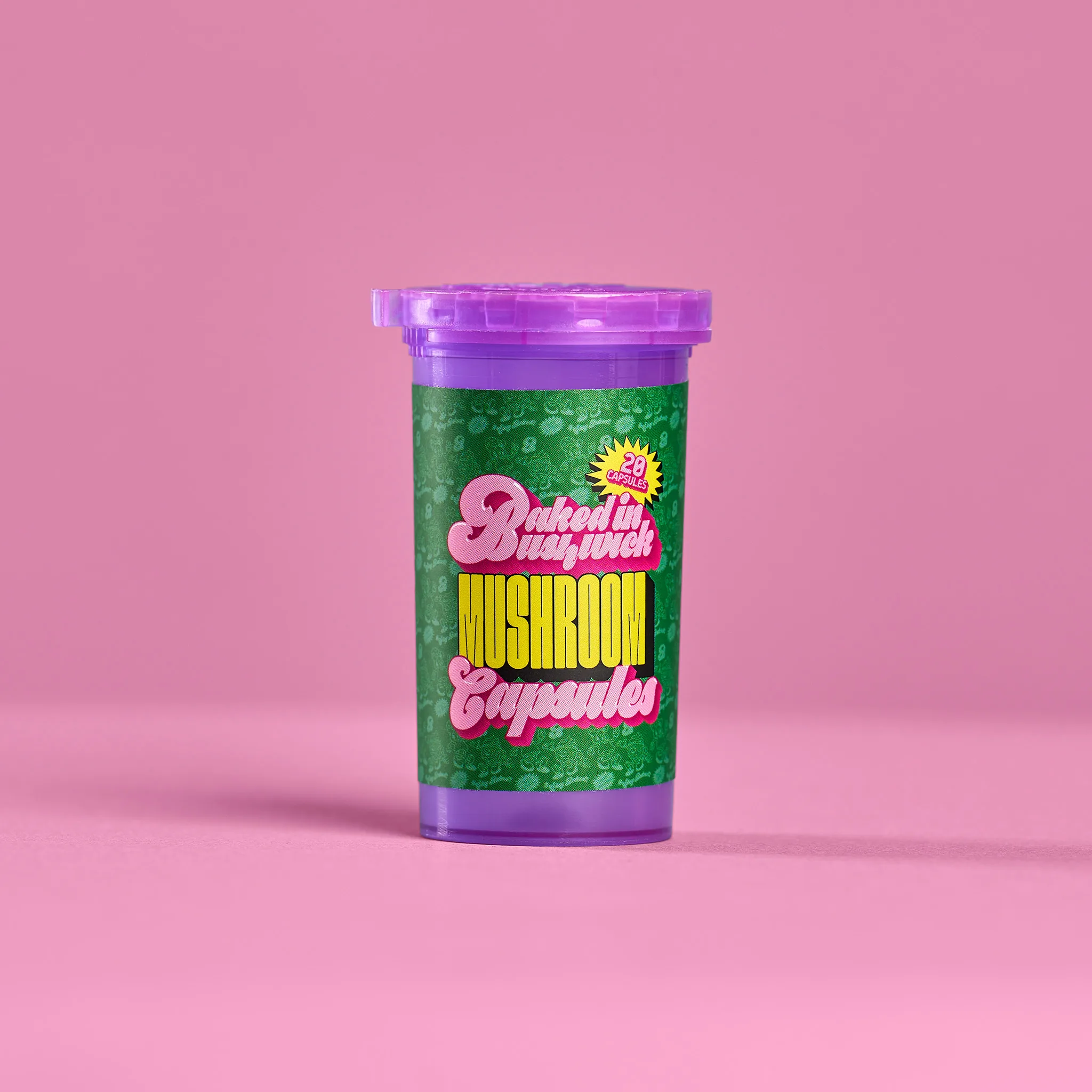 Baked in Bushwick microdose psilocybin vegan capsules 3.5g jar