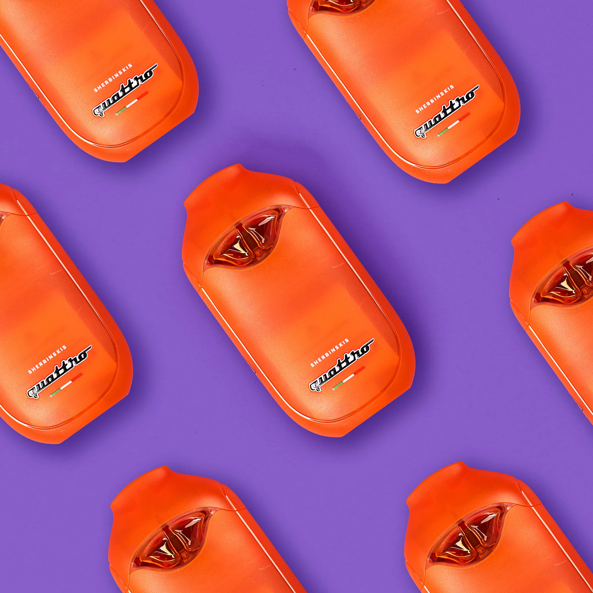 Sherbinskis Quattro dual-chamber disposable vape designed for switching live resin strains