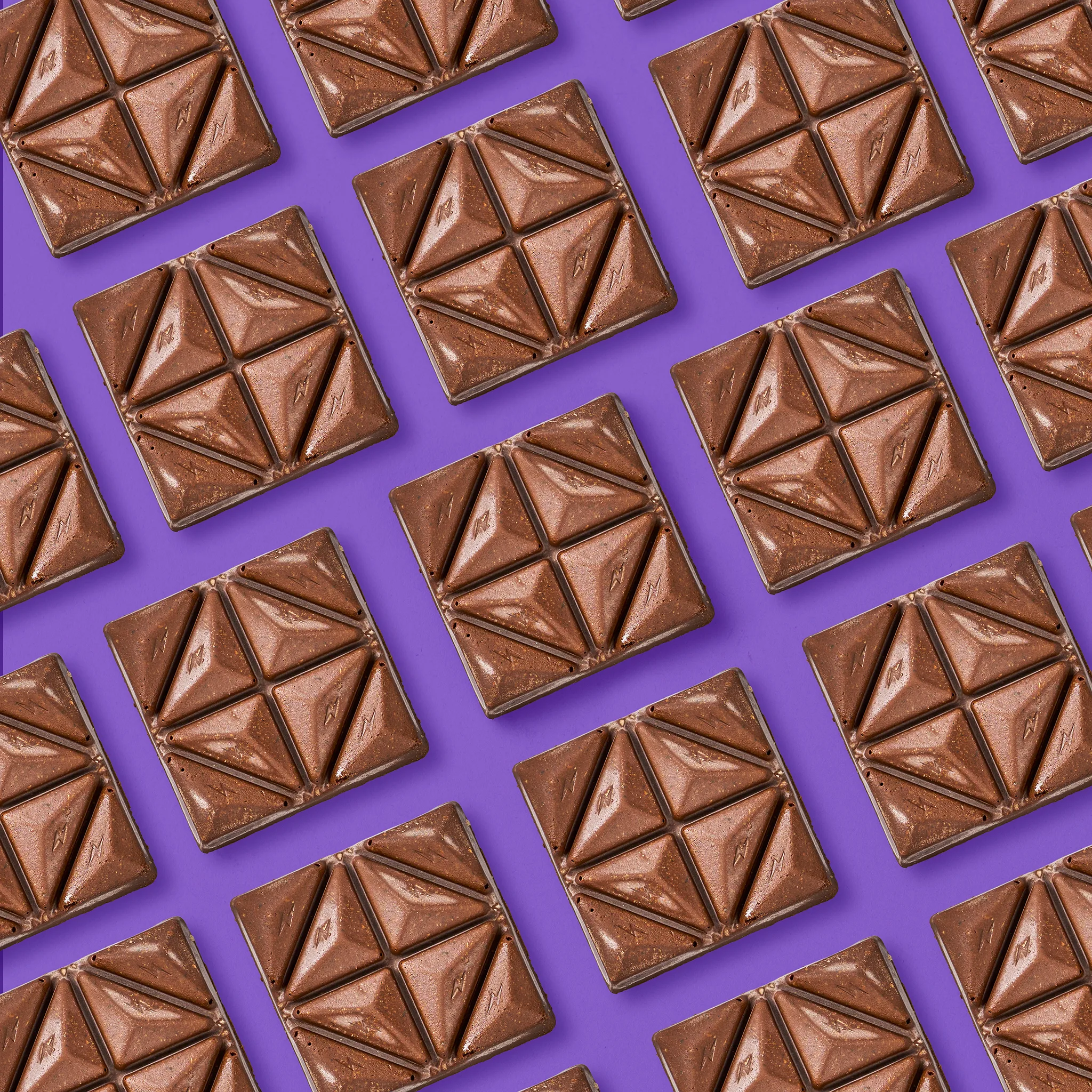 Funguy chocolate bar with triangular segments, made from organic dark chocolate and psilocybin, vegan and gluten-free