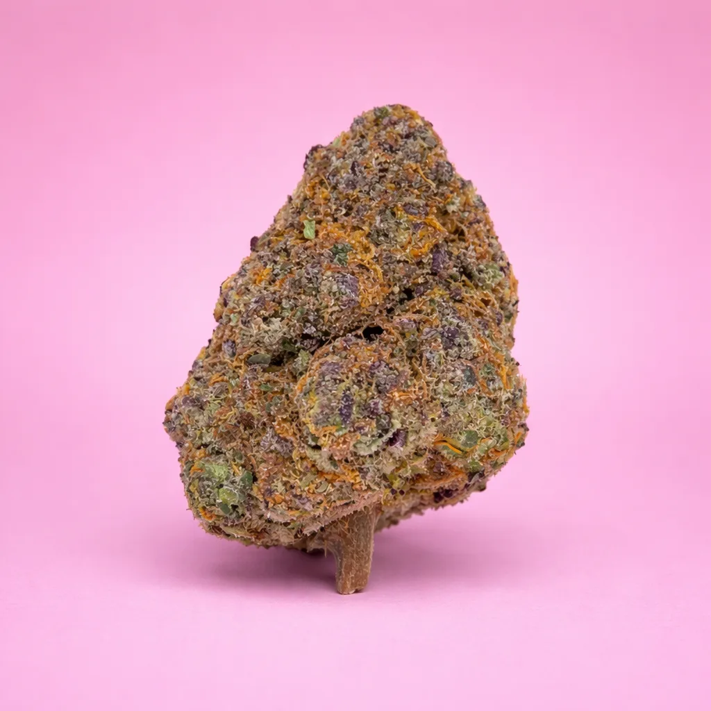 pink drink cannabis strain buds with sweet fruity aroma