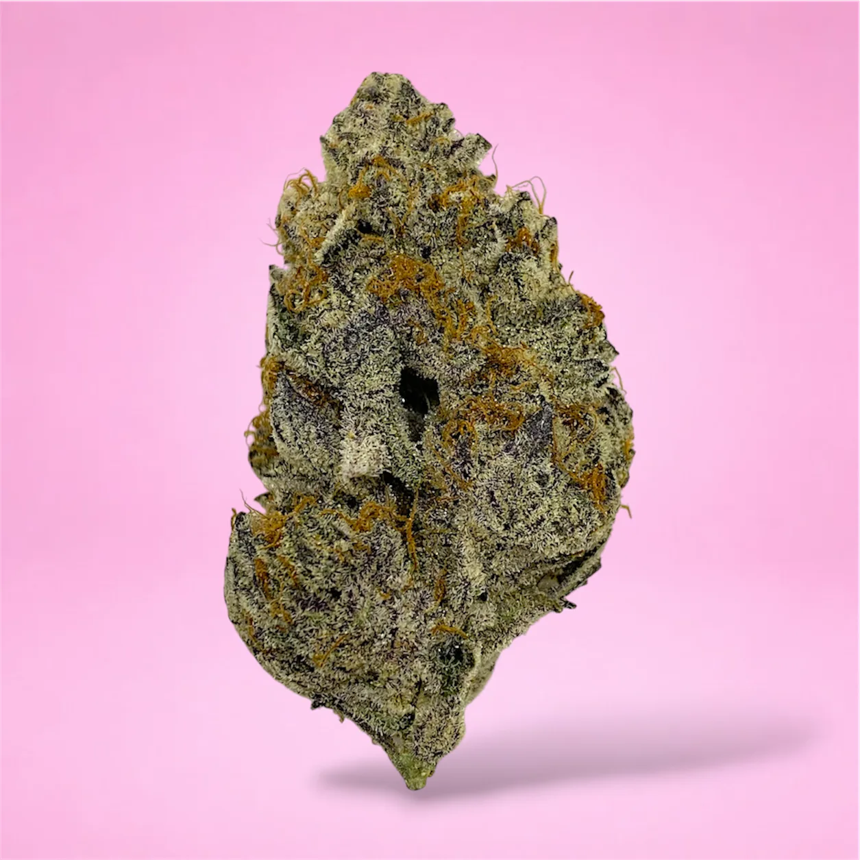 space juice cannabis strain buds with citrus and earthy aroma violet tinted trichomes