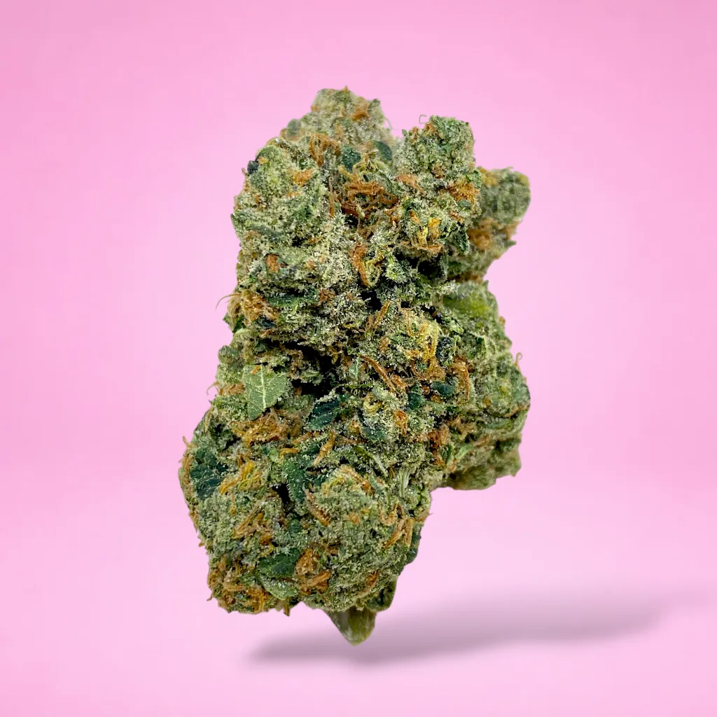 headline cannabis strain vibrant green buds orange pistils skunk diesel aroma