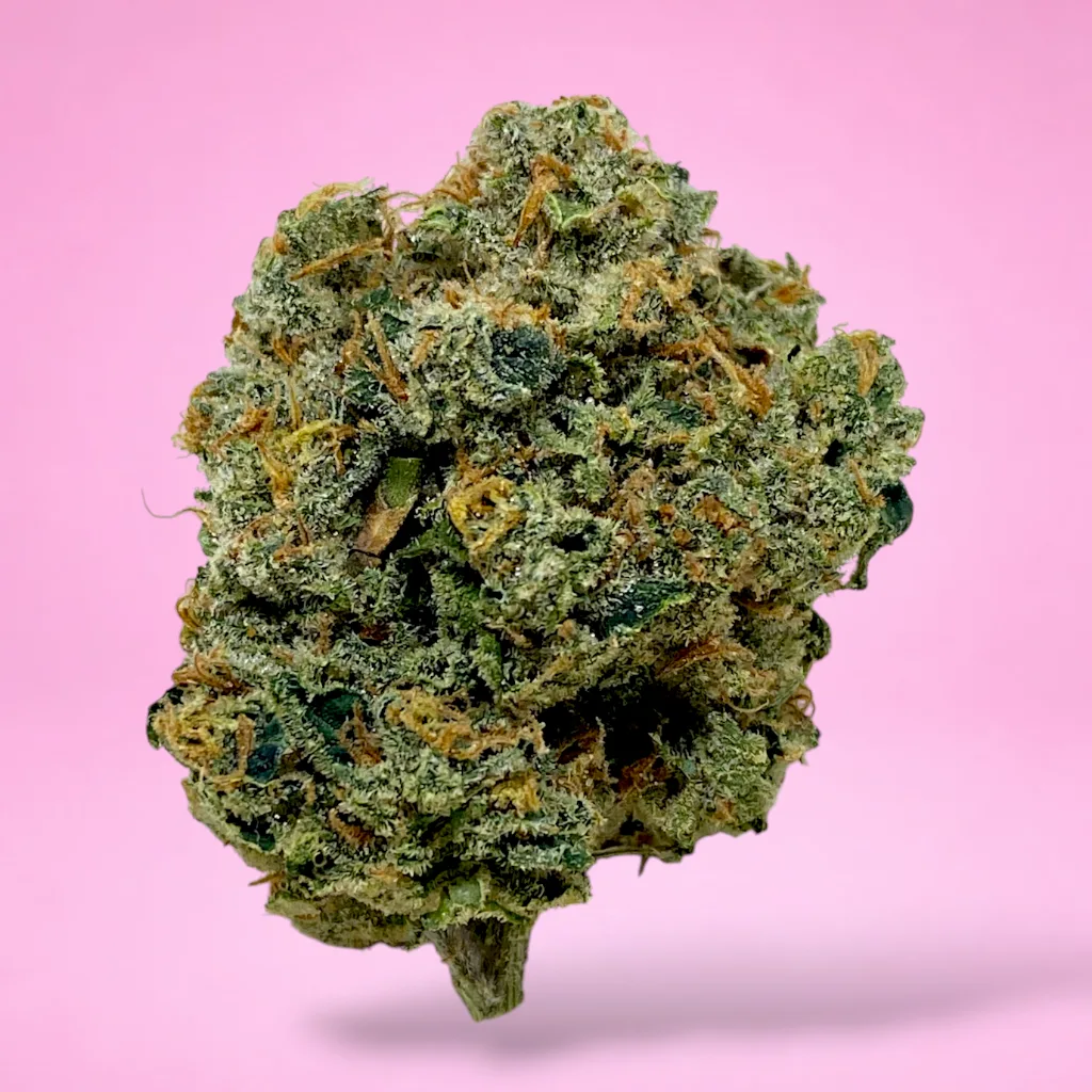 headline cannabis strain vibrant green buds orange pistils skunk diesel aroma